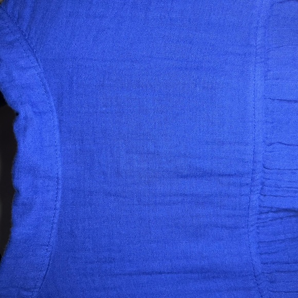 WITH TAGS Old Navy Brilliant Blue Short Sleeve Button Down - Picture 3 of 6